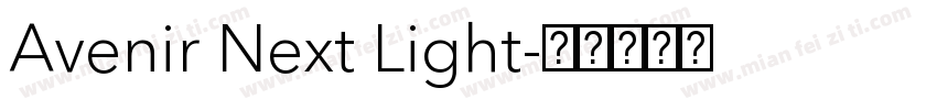 Avenir Next Light字体转换